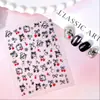 Pegatinas para decoración de uñas con estampado plateado en caliente en relieve estilo ins flor de cerezo estrella lazo estilo dulce simple ccd pegatinas de decoración de uñas SL