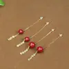 Pendientes de Plata de Ley de Alta Gama Chapados en Plata al por Mayor Alambre para Pendientes de Cinabrio Cola de Fénix Arena Imperial Pendientes de Oro de Arena Púrpura de Alto Contenido