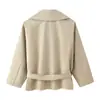 Stock Listo del Fabricante Comercio Exterior Ropa de Mujer al por Mayor Modelo Nuevo 2025 Aliexpress Más Vendido Moda Gabardina con Cinturón