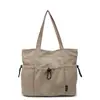 Bolsa Tote de Nylon Grande Capacidade Transfronteiriça para Mulheres 2025 Nova Bolsa de Ombro Casual de Verão Bolsa de Aula para Estudante Universitário Atacado