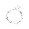 Pulsera de Plata de Ley 999 Amor de Cristal Exquisita Ins Pequeña Fresca Estilo Coreano Lujo Ligero Sentido de Alta Gama Celebridad de Internet Nuevo Estilo