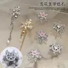 Nuevo Arte de Uñas de Copo de Nieve Navideño Circonita Lujo Ligero Giratorio Alta Velocidad Perla de Transferencia Colgante Accesorios de Decoración para Uñas