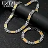 Venda Quente Transfronteiriça Amazon Aliexpress Moda Europeia e Americana Tendência Personalizado Aço Inoxidável Aço Titânio Colar Pulseira Masculina
