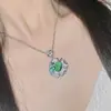 Versa Brilliant Industria Pesada Conjunto de Gemas Mariposa para Mujer Chapado en Oro Microincrustado con Flores Brillantes Diamante Paloma Rojo Rosa Colgante