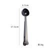 Cuchara medidora de acero inoxidable 430 con clip 2 en 1, cuchara medidora para granos de café, leche en polvo, cereales, bolsa multifunción, clip de boca sellada
