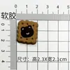 Caixa de Armazenamento Urso e Coelho Adesivos 3D Decoração de Capa de Celular Tamancos Borracha Macia PVC Ímãs de Geladeira Acessórios Pingentes de Sapato