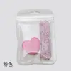 Herramientas de manicura directo de fábrica, kit de pulido de bloque de tofu con forma de corazón, palillo de taladro de cristal con purpurina, tres piezas