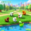Nuevo Lindo Juguete de Peluche de Pato de Tenis y Fútbol Accesorios Decorativos DIY para Paisajismo de Jardín Pequeños Adornos