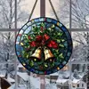 Colgante de Cristal para Árbol de Navidad con Forma de Campana, Atrapasoles, Vidrio de Colores Colgante Redondo