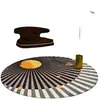 Alfombra redonda resistente a las manchas para oficina, computadora, e-sports, silla giratoria, mecedora, mesa de comedor, taburete de estudio, alfombrilla redonda para suelo de dormitorio