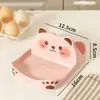 Suporte de Tampa de Panela Ursinho de Desenho Animado Suporte de Espátula de Mesa Armazenamento de Tampa de Panela Tábua de Corte Bancada de Cozinha Prateleira Criativa Atacado