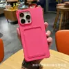 Adequado para iphone16promax anti-queda integrado bolsa para 15 cartões diagonal 13 cordão 14 silicone líquido 11 capa de celular