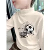 Camiseta Térmica Cepillada para Niños, Cuello Semi-alto, Camiseta Infantil, Nuevo Estilo Otoño/Invierno 2026, Top Versátil para Niños Mayores