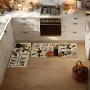 Alfombra de Piso de Terciopelo de Cristal de Calabaza Peculiar de Temu Transfronteriza Atmósfera de Halloween Cocina Tira Larga Juego de Dos Piezas Alfombrilla Fácil de Cuidar