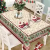 Mantel navideño exclusivo de alta venta transfronteriza, impreso en alta definición, con temática de flor de Nochebuena, para decoración festiva, apto para uso doméstico