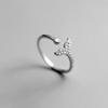 Anillo de cola de pez de moda ins temperamento red social sentido de diseño incrustado circonita anillo abierto de cola de pez para hombre suministro de comercio exterior