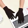 Guantes Negros Cepillados para Hombre de Otoño e Invierno, Guantes Elásticos de Seda de Leche para Ciclismo, Guantes de Trabajo, Guantes Blancos para Hombre para Senderismo y Running