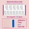 Uñas Portátiles Minimalistas Estilo Francés de Venta Caliente Transfronteriza, Gradiente Marrón con Borde Blanco, Pegatinas de Uñas de Lujo Ligero en Color Nude Elegante