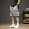Pantalones cortos de trabajo estilo americano para hombre, nuevo modelo verano 2026, shorts deportivos rectos holgados, pantalones casuales ligeros de longitud media para hombre