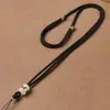 Cordón para Colgante Tejido a Mano de Jade Natural de Alta Gama, Cadena Ajustable para Collar con Colgante de Jade