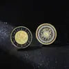 Comercio exterior Europa y Estados Unidos doce constelaciones monedas con incrustaciones de diamantes bañadas en oro colección de monedas conmemorativas extranjeras deseo amor monedas de oro monedas transfronterizo
