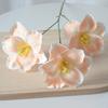 Flor de simulación 3 cabezas tulipán abierto impresión 3D tela mate boda hogar arreglos florales adornos accesorios para fotos