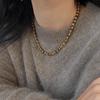 Plata de Ley S925 Cadena para Suéter Caramel Maillard Espaciador Ojo de Tigre Collar de Cuentas Sentido Avanzado Personalizado de Nicho