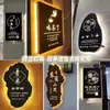 Caixa de Luz de Acrílico Placa de Publicidade Placa Luminosa Loja Cafeteria Quadro de Exibição Caixa de Luz Estúdio Placa de Porta