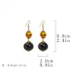 Pendientes Artísticos Retro Asimétricos de Corazón de Joyería Vintage de Segunda Mano Pendientes Trendy Coloridos de Perla de Vidrio Resistentes