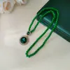 Nuevo Collar de Estilo Étnico Chino Cadena Larga para Suéter Lujo Ligero Gama Alta Moda Otoño e Invierno para Mujer Accesorio de Colgante Versátil