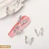 Joyería para Uñas Artísticas de Mariposa Hueca Nueva Tridimensional Transfronteriza Estrella de Cinco Puntas Diamante Uñas Artísticas Accesorios DIY Venta al por Mayor