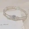 Pulsera Retorcida de Perlas de Azúcar Cuadradas Multicapa Joyería de Mano de Lujo Ligero Nicho Sensación de Alta Gama Estilo Coreano Pulsera Suave Elegante Exquisita