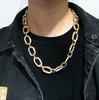 Nuevas Joyas Transfronterizas Europeas y Americanas Collares Gruesos para Hombres y Mujeres Modernos Collares de Cadena Gruesa Estilo Punk Estilo Callejero Collares Grandes