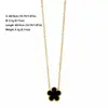 Nuevo Conjunto de Tres Piezas de Lujo de Nicho de Alta Gama, Collar, Pulsera y Pendientes de Acero de Titanio con Trébol de Cinco Hojas de Doble Cara para Mujer, Venta al por Mayor Transfronteriza