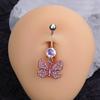 Nuevo viento dulce fresco de chica hot acero inoxidable 316L anillo para ombligo con clavo de circonita super brillante decoración del cordón umbilical venta al por mayor de fábrica comercio exterior