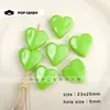 Cuentas de Acrílico de Agujero Grande en Forma de Corazón de Colores Sólidos Sueltas para Colgantes Hechos a Mano DIY, Pulseras, Cadenas para Teléfono, Materiales para Cuentas