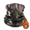 Cachecol de Ciclismo Outdoor Transfronteiriço Máscara Quente de Camada Dupla Espessada Protetor de Pescoço de Lã Polar Gorro de Esqui Cachecol à Prova de Vento e Frio