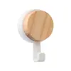 Ganchos Adhesivos Creativos Escandinavos de Madera Maciza Sin Taladrar Plástico Adhesivo Puertas y Ventanas Abrigos y Sombreros Cocina Fila de Ganchos Sin Rastro Venta al por Mayor