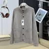 Cárdigan de punto de mezcla de lana estilo japonés de marca grande para otoño e invierno, chaqueta suéter casual holgada
