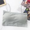 Ropa interior para estudiantes mujeres, Tirantes estilo coreano para sujetador wraps para estudiantes de secundaria, Chaleco sexy para niña para usar como prenda exterior, Sujetador tipo tubo con wraps para el pecho