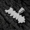 Colar Cubano de Venda Quente da Amazon Cross-Border Tk Liga de Metal Pingente com Letra Inglesa Dann Cravejado de Diamantes Corrente Longa Masculina
