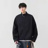 Chaqueta de Estilo Americano Cleanfit para Hombre, Primavera y Otoño, Estilo Callejero Fresco, Estilo Granja Vintage, Corte Holgado, Cuello Alto, Ropa de Abrigo