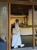 Verano 2025 Nuevo Estilo Francés Descanso para el Té Estilo Vacaciones Chaleco de Moda Holgado Vestido Falda Larga Moda Chic para Mujer