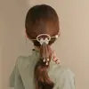 Acessórios de Cabelo Hanfu Estilo Antigo, Grampos de Cabelo Versáteis de Liga Metálica com Franjas Retrô, Enfeites para Coques, Grampos de Cabelo Estilo Chinês Novo para Atacado