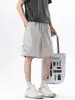 Pantalones Cortos de Trabajo Finos de Verano con Puntada Plisada, Frescos y de Secado Rápido, Pantalones Cortos Casuales Holgados de Cinco Puntos para Hombre para Exteriores y Playa