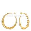 Latão banhado a ouro 18K moda europeia e americana temperamento ondulado plissado redondo personalidade estilo ins com brincos E211272
