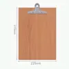Pasta com Clipe de Madeira A4/A5 para Escritório de Estudante, Clipe para Menu/Conta, Bloco de Notas, Venda Direta da Fábrica