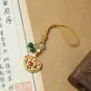 Tradicional Vietnamita Banhado a Ouro Mais Vendido Flor de Fênix Filigrana Fechadura Alça de Celular Chaveiro Pingente Acessório