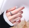 Cross-border explosivo esmeralda zircon tecido twist ring mulheres vintage distressed ins personalizado de alta qualidade tailandês anel de prata