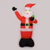 Santa Claus Inflable Transfronterizo de 6 pies Modelo de Aire Luminoso LED Fábrica de Diseño de Lugares Navideños